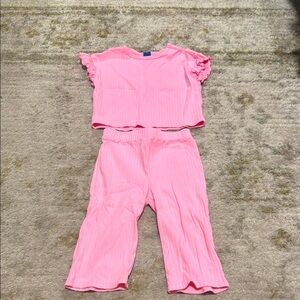 Old Navy Toddler Girl Pink Ruffle Sleeve Set 2T